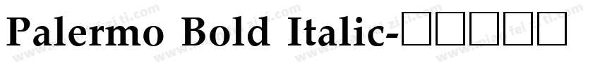 Palermo Bold Italic字体转换